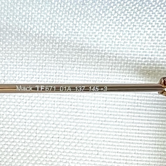 TOM FORD TF671 Mack Black Leather Rose Gold Metal Frame Aviator Large Sunglasses - Picture 13 of 16